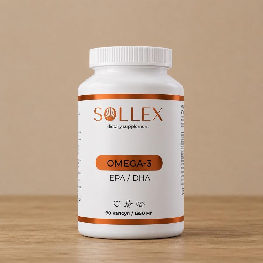 SOLLEX Omega-3 EPA/DHA — рыбий жир 90 капсул